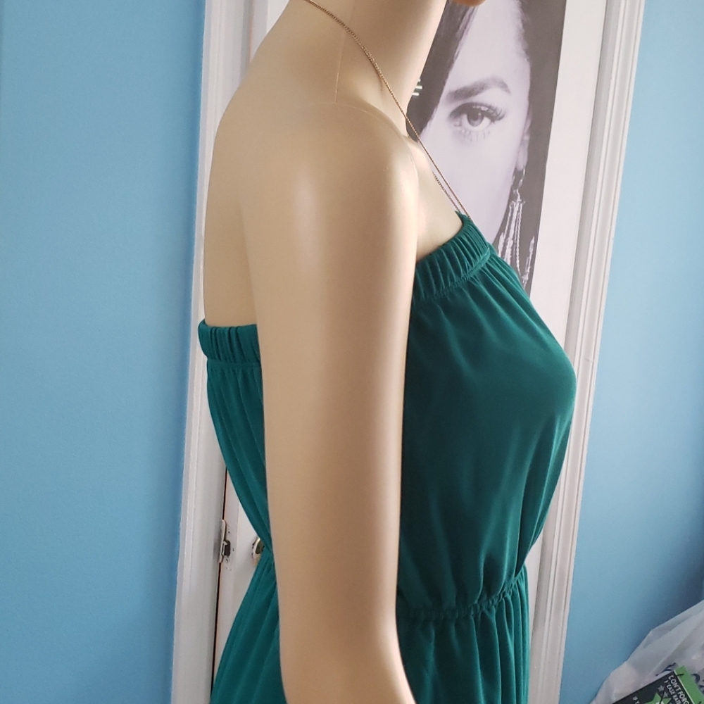 F21 Green Strapless Dress - Picture 4 of 5